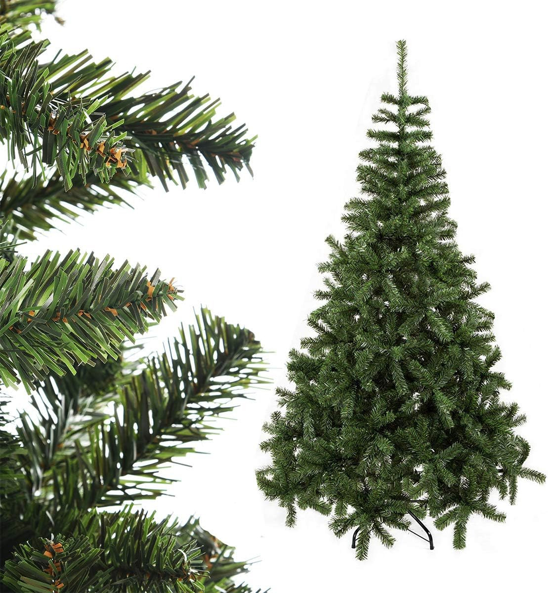 Brad artificial de Craciun Gojooasis, metal/PVC, verde, 115 x 180 cm 1 Brad artificial de Craciun Gojooasis, metal/PVC, verde, 115 x 180 cm