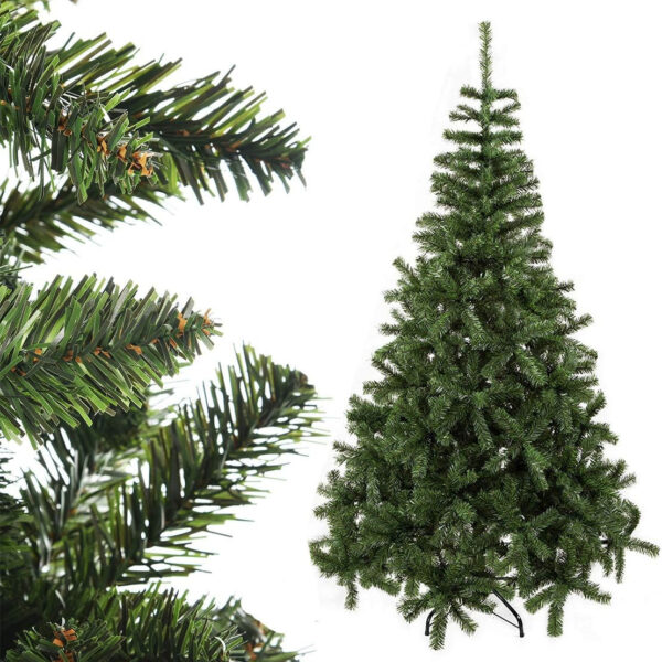 Brad artificial de Craciun Gojooasis, metal/PVC, verde, 94 x 150 cm