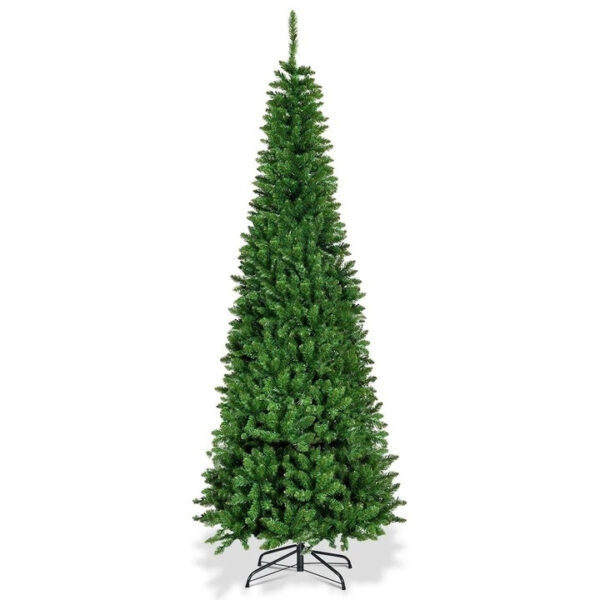 Brad artificial de Craciun The Seasonal Aisle, 350 LED-uri, PVC, verde, 76 x 225 cm