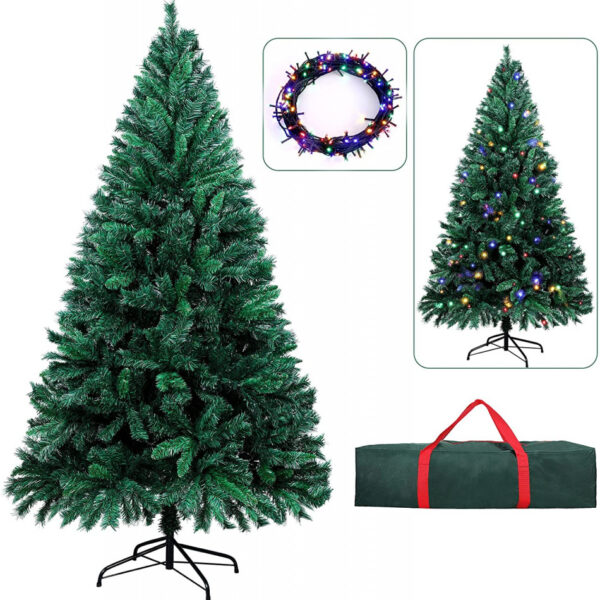 Brad de Craciun Ousfot, LED, PVC, verde, 185 cm